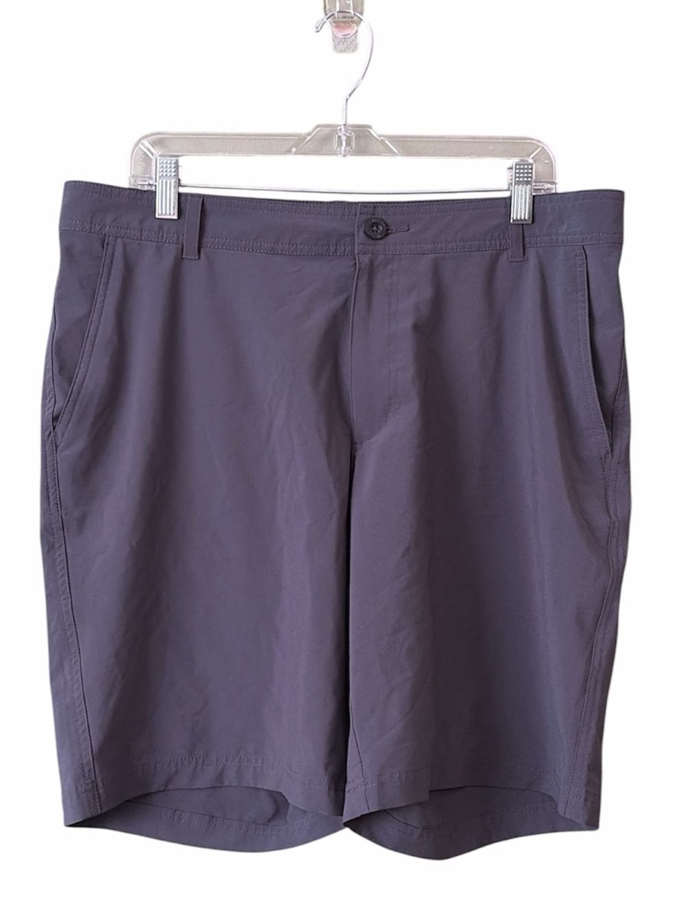 Columbia Men's Grey Flat-Front Performance Shorts Outdoor Sz W 36 L 10